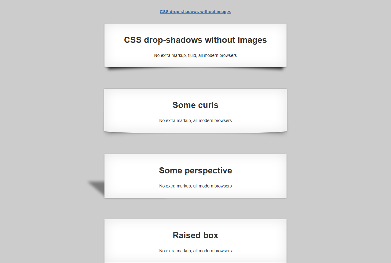Css3 Drop Shadows