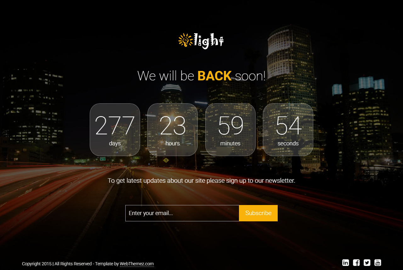 Light Coming Soon Html