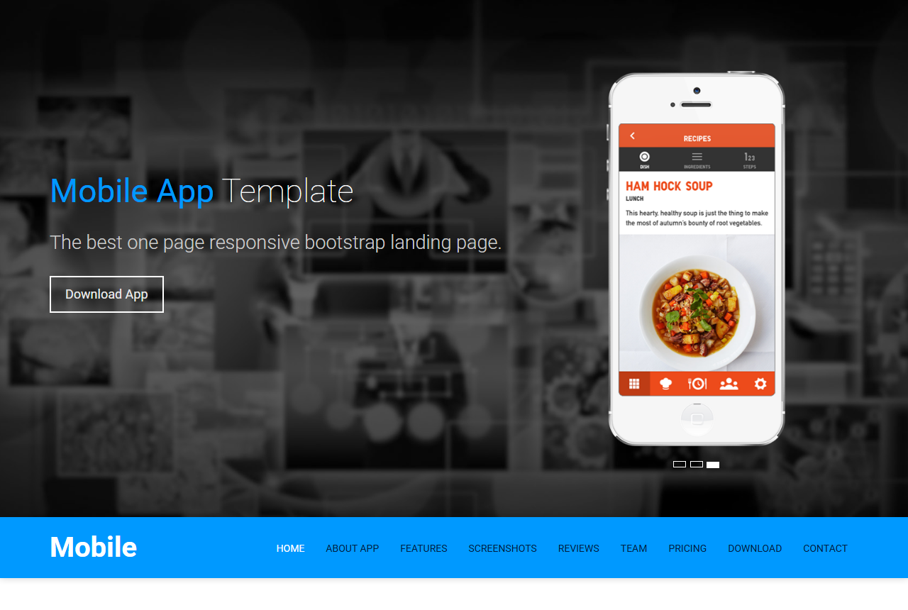 Mobile App Free One Page