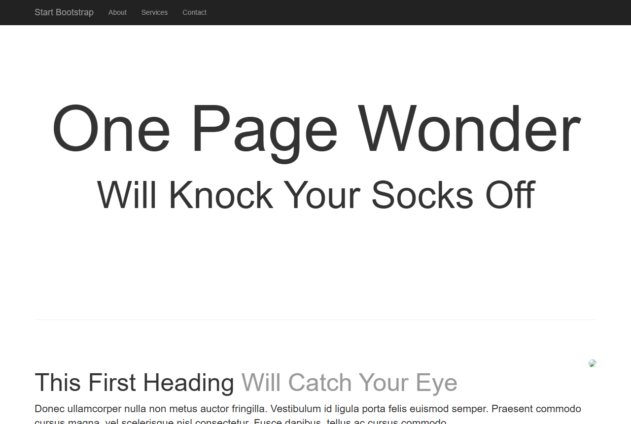 One Page Wonder