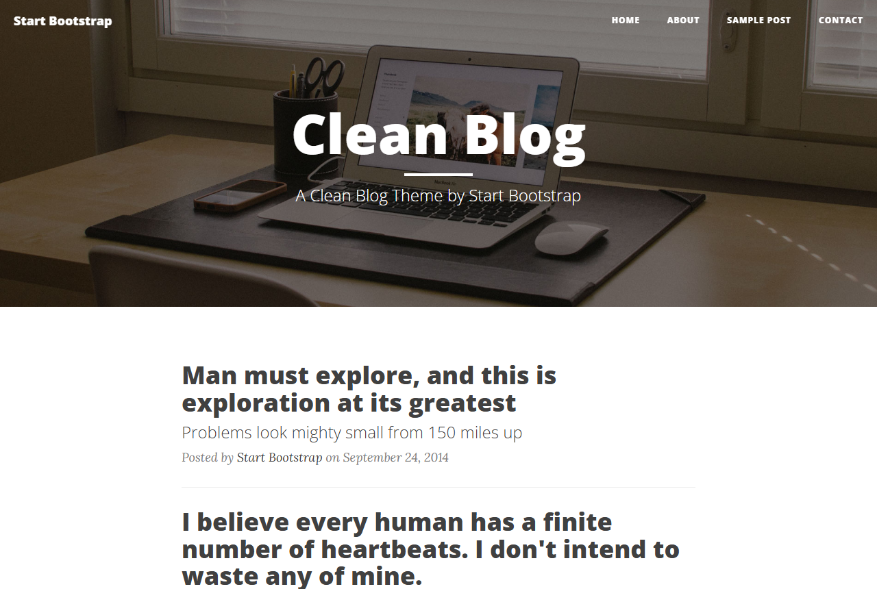 Startbootstrap Clean Blog 1.0.2